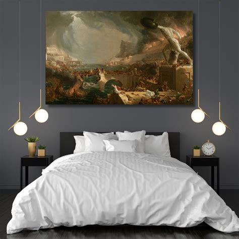 Thomas Cole The Course Of Empire Destruction Canvas Canvas Wall Art