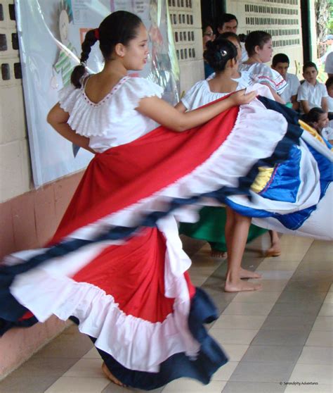 Traditional Dances Are Part Of Costa Rican Culture Colorful Skirts And