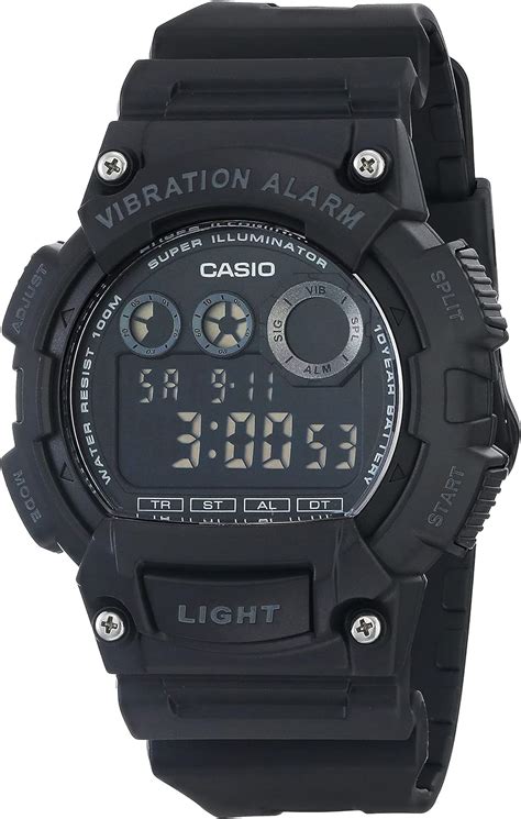 Reloj Casio W 735H 1BVCF 10 Year Battery Alerta Vibratoria Negro