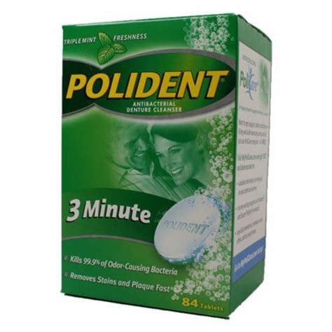 Polident 3 Minute Antibacterial Denture Cleanser Tablets Pack Of 4 4