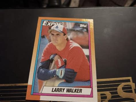 Larry Walker Ungraded 1990 Topps Tiffany