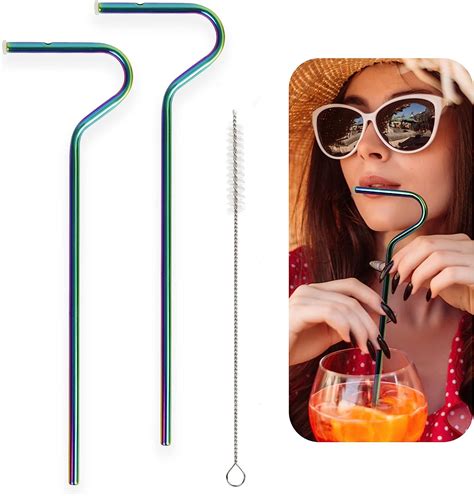 Amazon Anti Wrinkle Straw 2 Pcs 9 4 Reusable Stainless Steel