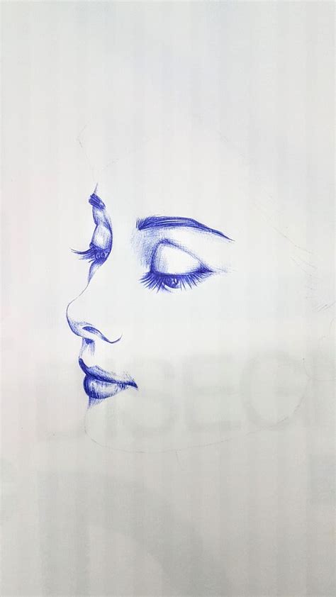 Minimalistic pen drawing Chemes96 | Ballpoint pen art, Pen art work ...