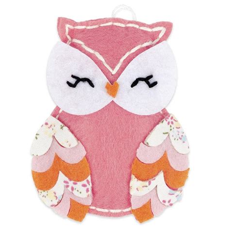 Pink Owl Felt Ornament Kit 699919301508