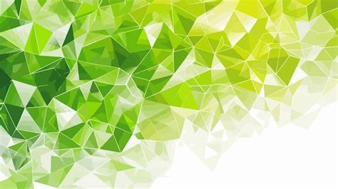 Abstract Green Background With Triangles Premium Ai Generated Vector