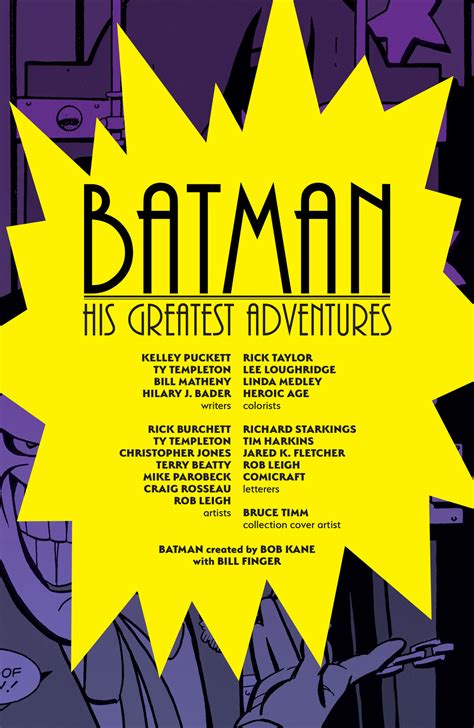 Batman His Greatest Adventures