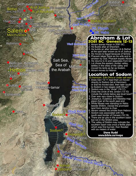 Map of Abram, Lot, and the Location of Sodom