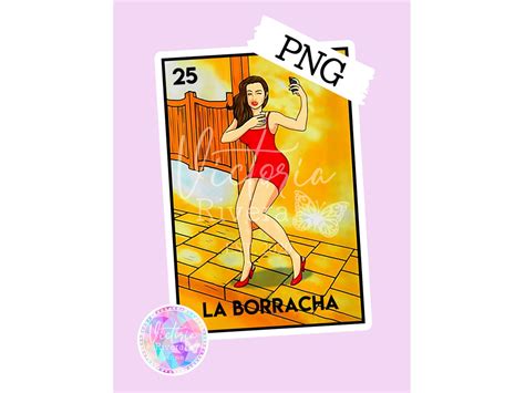 La Borracha Loteria Card Png Etsy