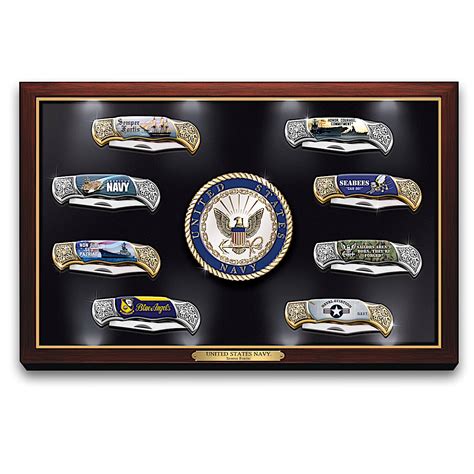 U.S. Navy: Semper Fortis Folding Knife Collection Wall Decor Featuring Traditional Navy Art ...