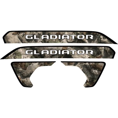 Gladiator Hood Lettering And Fender Insert Package Mossy Oak Etsy