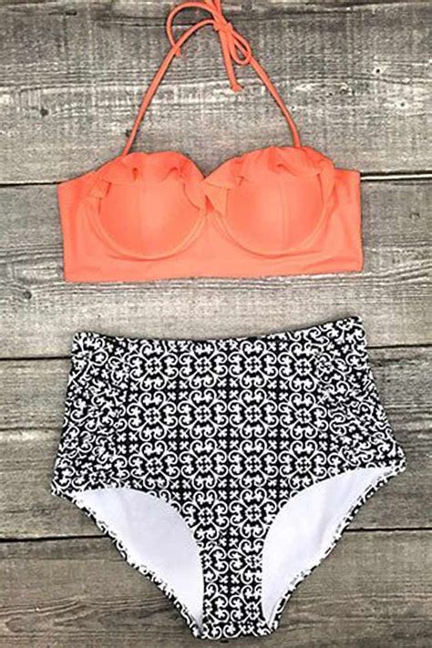 Cupshe Hit Refresh Halter High Waisted Bikini Set I Really Want To