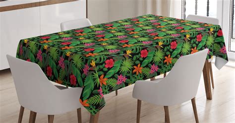 Tropical Tablecloth Repeating Colorful Summer Themed Pattern With