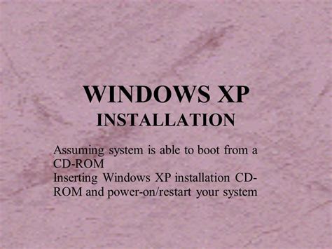 Java Program Windows Xp Operating System Installation Steps With Ppt