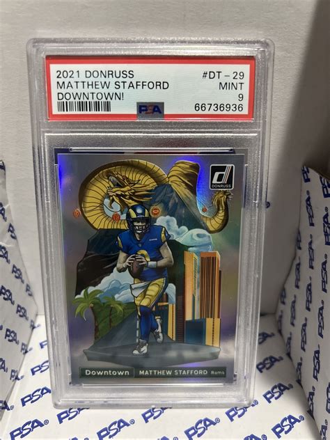 Matthew Stafford La Rams Donruss Downtown Dt Card Psa Sb