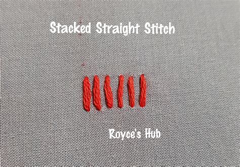 Royce S Hub Basic Embroidery Stitches Straight Stitch And Variations