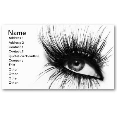 Eyelash Business Cards Free Mascara Or Eyelashes Business Card