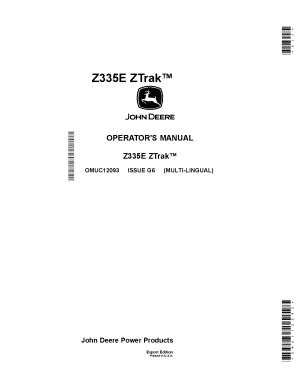 John Deere Z335E -Ztrak Parts Catalog Manual Pdf Download - Service ...