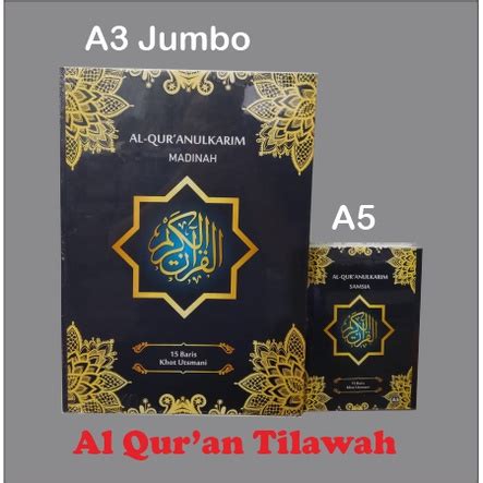 Jual Al Quran A3 JUMBO Samsia Madinah Super Jumbo 15 Baris Khot Utsmani