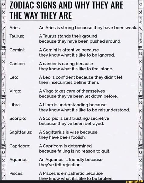 Zodiac Signs And Why They Are The Way They Are Aries I Taurus