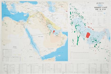 Middle East Oil And Gas Map Amazon Es Libros