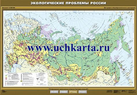 Карта экологические проблемы Рос