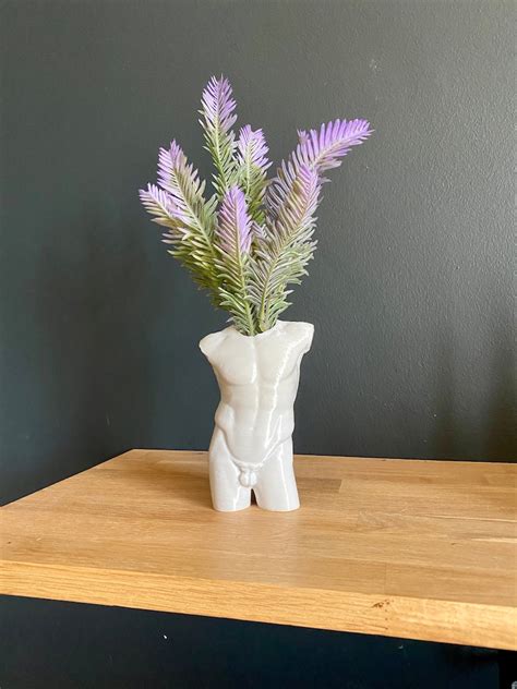 Man Body Planter Nude Male Body Vase Flower Pot Ornaments Naked Man D Print Figures Home