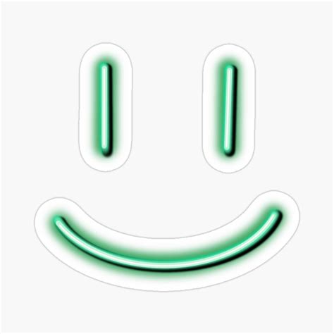 Neon Smiley Face Sticker For Sale By Elle Hazlett Face Stickers