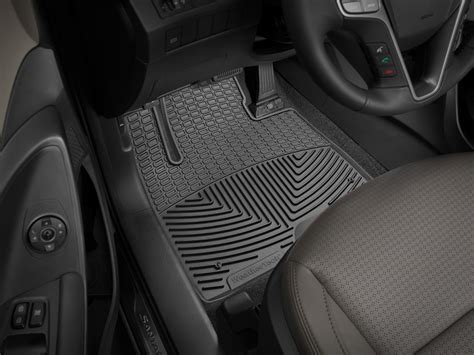 Maxliner Custom Fit Floor Mats 1st Row Liner Set Black For 2019 Hyundai Santa Fe 5 Passenger