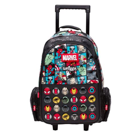 Smiggle Marvel Trolley Backpack With Light Up Wheels Lazada PH