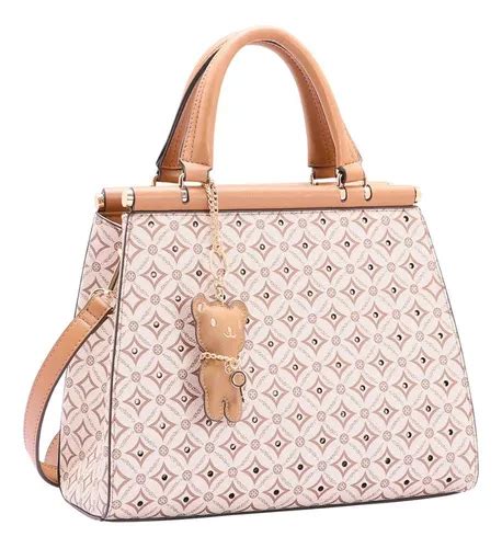 Bolsa Feminina M O E Ombro Chenson Monograma Cristal Cor Off