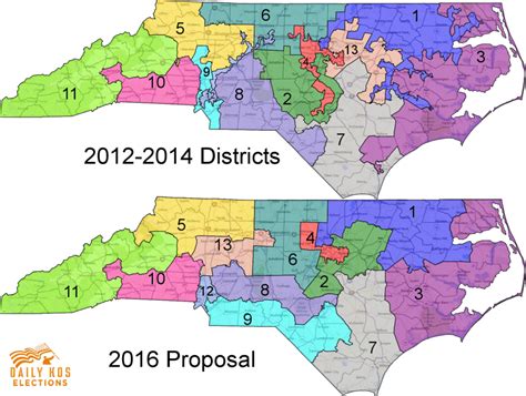 A congressional district map of North Carolina [915 × 690]. : r/MapPorn