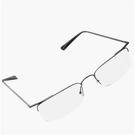 Glasses Half Rim Square 3D Model - TurboSquid 1947330