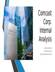 Comcast Corporation A Comprehensive Internal Analysis And Course Hero