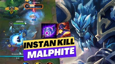 Instan Kill Malphite Wild Rift Build Full Ap Super Carry Youtube