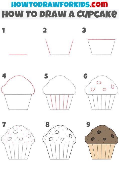 How To Draw A Cupcake Easy Drawing Tutorial For Kids