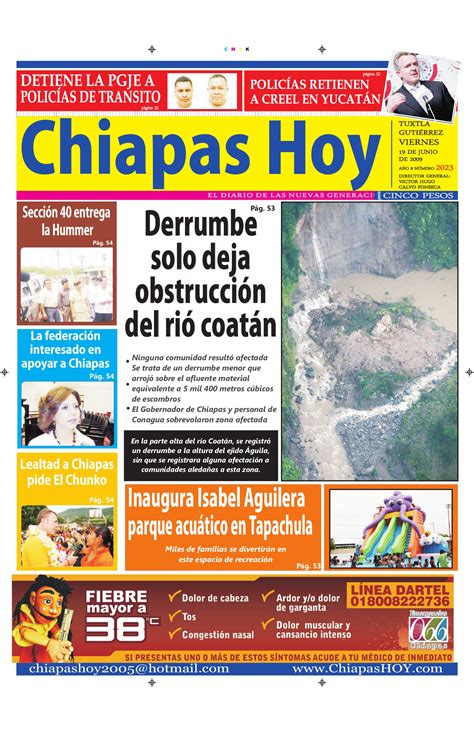 Chiapas Hoy Viernes 19 De Junio En Portada And Contraportada By Diario Chiapas Hoy Issuu