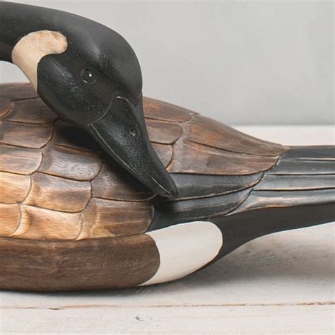 Canada Geese Set H Hand Carved Wooden Bird Etsy