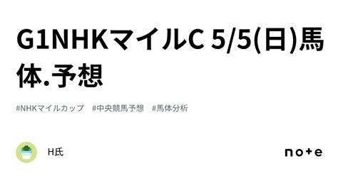 G1nhkマイルc 55日馬体予想｜h氏