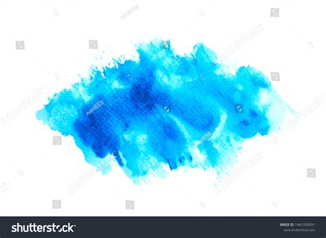 Color Blue Watercolor Painting Ideas Techniques Stock Illustration ...