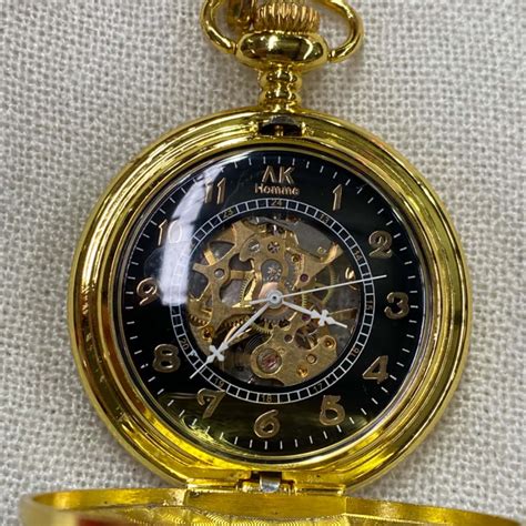 Men’s Gold Tone Wind Up Pocket Watch S