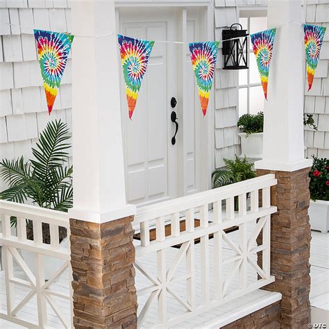 Tie Dye Plastic Pennant Banner Oriental Trading