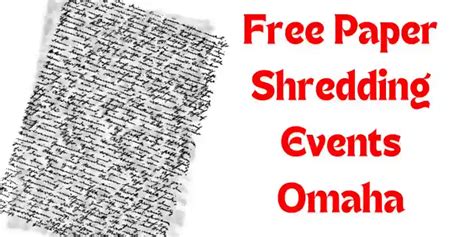 Free Paper Shredding Events Omaha