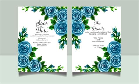 Tarjeta De Invitaci N De Boda De Acuarela Rom Ntica Con Granate Floral