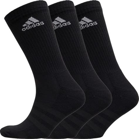 Buy Adidas 3 Stripes Performance Cushioned Three Pack Crew Socks Black