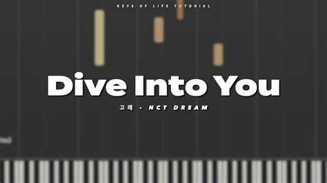 𝐩𝐢𝐚𝐧𝐨 𝐭𝐮𝐭𝐨𝐫𝐢𝐚𝐥 NCT DREAM 고래 Dive Into You YouTube