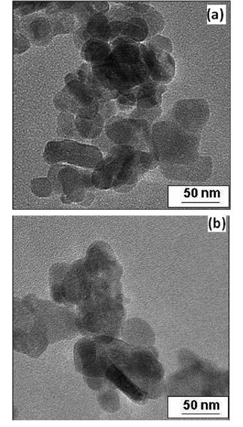 A And B The Low Magnification TEM Micro Graph Of Ni 0 98 Co 0 02 O