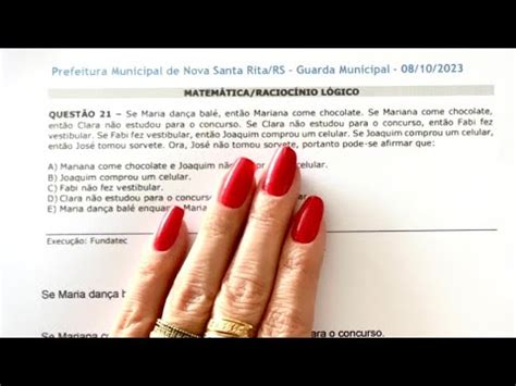 FUNDATEC Nova Santa Rita Guarda Municipal Outubro De 2023 YouTube