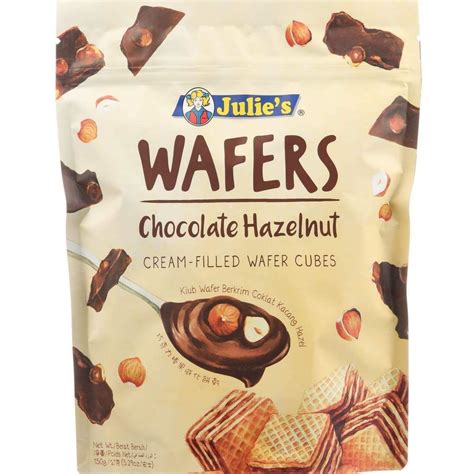 Julies Wafers Chocolate Hazelnut Cream Filled Wafer Cubes G X