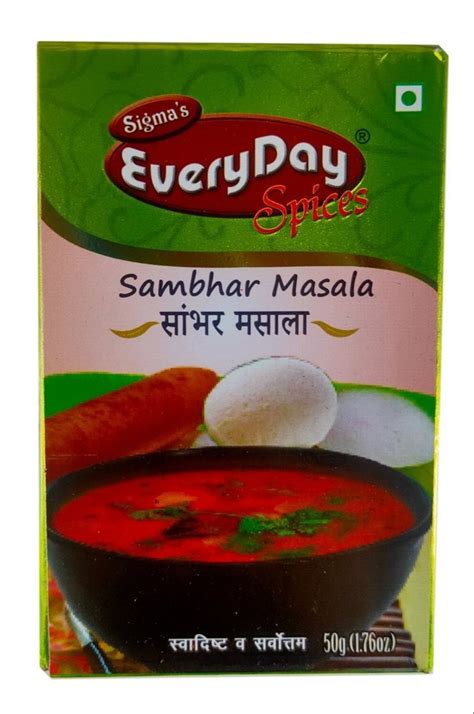 Sigmas Sambhar Masala Powder Packaging Size G Packaging Type Box