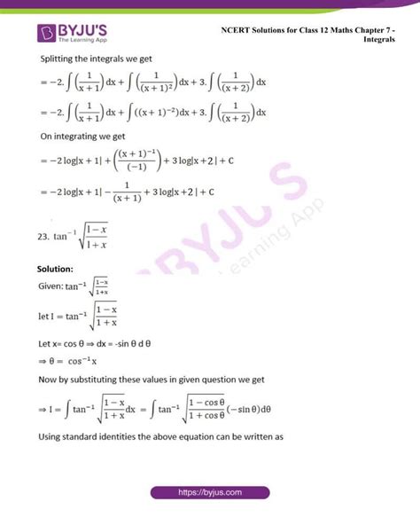 Ncert Solutions For Class 12 Maths Chapter 7 Integrals Miscellaneous